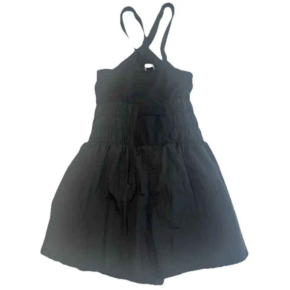 GB Girls Black Strapless Romper Shorts Size Small Smocked Waist
